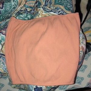 Peach colored tube top